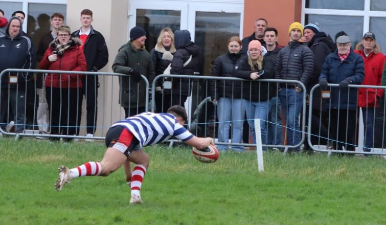 James Williams scores the first county try